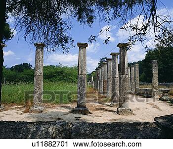 Stock Photography - ancient pillars 
in olympia, greece. 
fotosearch - search 
stock photos, 
pictures, images, 
and photo clipart