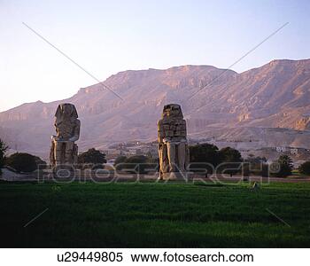 Stock Image - huge stone statues 
in luxor, egypt. 
fotosearch - search 
stock photos, 
pictures, images, 
and photo clipart