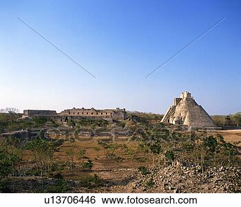 Stock Photo - old ruins in pre-hispanic 
city of uxmal, 
mexico. fotosearch 
- search stock 
photos, pictures, 
images, and photo 
clipart