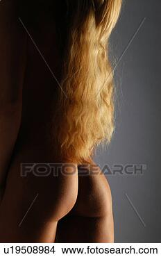 Stock Photo - naked woman with 
long blond hair, 
rear view. fotosearch 
- search stock 
photos, pictures, 
images, and photo 
clipart