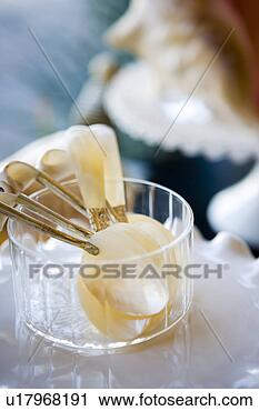 Stock Photography - ivory spoons in 
glass dish. fotosearch 
- search stock 
photos, pictures, 
images, and photo 
clipart