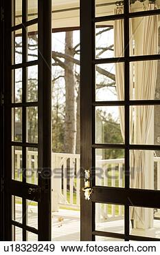 Stock Photograph - open french doors 
to outside. fotosearch 
- search stock 
photos, pictures, 
images, and photo 
clipart