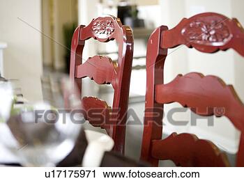 Stock Photography - two red chairs 
at i dining table. 
fotosearch - search 
stock photos, 
pictures, images, 
and photo clipart