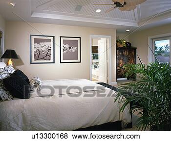 Stock Photo - contemporary master 
bedroom in coastal 
home. fotosearch 
- search stock 
photos, pictures, 
images, and photo 
clipart