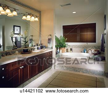 Stock Photo - elegant contemporary 
master bathroom. 
fotosearch - search 
stock photos, 
pictures, images, 
and photo clipart