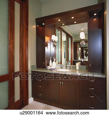 Stock Photo - elegant contemporary 
master bathroom. 
fotosearch - search 
stock photos, 
pictures, images, 
and photo clipart