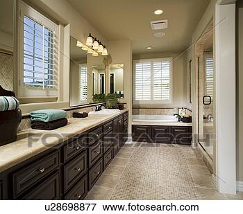 Picture - interior of a 
contemporary bathroom. 
fotosearch - search 
stock photos, 
pictures, images, 
and photo clipart