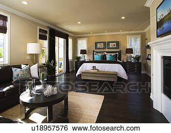 Stock Photo - interior of contemporary 
bedroom. fotosearch 
- search stock 
photos, pictures, 
images, and photo 
clipart
