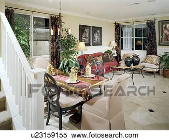 Stock Image - traditional dining 
room and living 
room. fotosearch 
- search stock 
photos, pictures, 
images, and photo 
clipart
