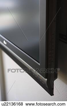 Stock Photo - corner of black 
flat screen television. 
fotosearch - search 
stock photos, 
pictures, images, 
and photo clipart