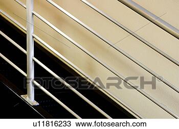 Stock Photo - detail of contemporary 
metal staircase 
railing. fotosearch 
- search stock 
photos, pictures, 
images, and photo 
clipart