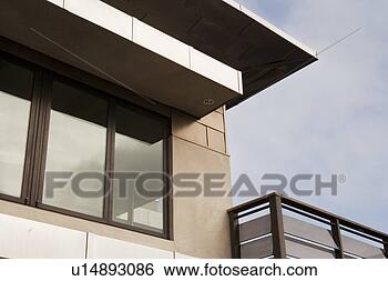Stock Photo - exterior detail 
of modern home. 
fotosearch - search 
stock photos, 
pictures, images, 
and photo clipart