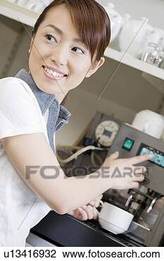Stock Photo - sales person in 
the coffee shop. 
fotosearch - search 
stock photos, 
pictures, images, 
and photo clipart