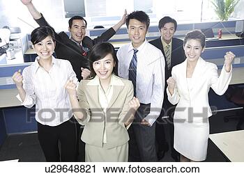 Stock Photography - three office men 
and three office 
women happying 
in office. fotosearch 
- search stock 
photos, pictures, 
images, and photo 
clipart