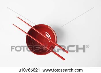 Stock Photography - high angle view 
of a pair of chopsticks 
on a bowl. fotosearch 
- search stock 
photos, pictures, 
images, and photo 
clipart