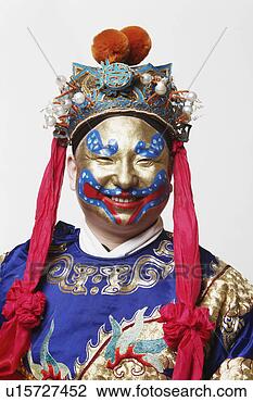 Stock Photo - portrait of a 
male chinese opera 
performer smiling. 
fotosearch - search 
stock photos, 
pictures, images, 
and photo clipart