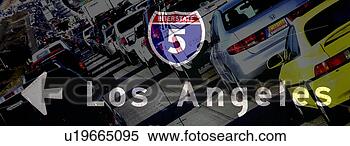 Stock Image - los angeles composite 
- freeway sign 
and high contrast 
freeway traffic. 
fotosearch - search 
stock photos, 
pictures, images, 
and photo clipart