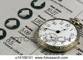 Stock Photography - pocket watch and 
business section 
of newspaper portray 
market timing. 
fotosearch - search 
stock photos, 
pictures, images, 
and photo clipart
