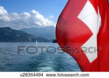 Stock Photo - swiss flag waving 
on a steamer. 
fotosearch - search 
stock photos, 
pictures, images, 
and photo clipart