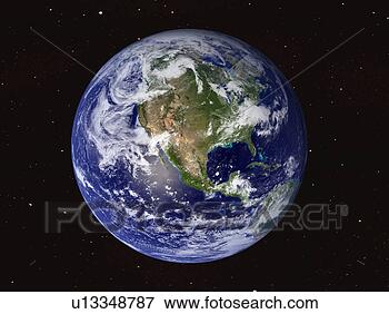 Picture - full earth showing 
north america. 
fotosearch - search 
stock photos, 
pictures, images, 
and photo clipart