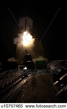 Stock Image - a tomahawk cruise 
missile is launched 
from the uss philippine 
sea (cg. fotosearch 
- search stock 
photos, pictures, 
images, and photo 
clipart