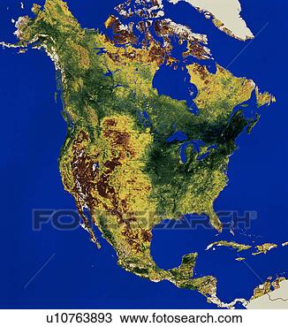 Stock Photo - topographic view 
of north and central 
america. fotosearch 
- search stock 
photos, pictures, 
images, and photo 
clipart