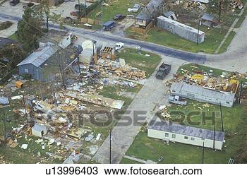Stock Photo - an aerial view 
of some damage 
caused by hurricane 
andrew. fotosearch 
- search stock 
photos, pictures, 
images, and photo 
clipart