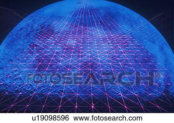 Stock Photo - space special 
effects composite 
with blue moon 
and grid of laser. 
fotosearch - search 
stock photos, 
pictures, images, 
and photo clipart