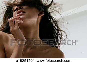 Stock Photo - portrait of latin 
american female 
with wavy hair. 
fotosearch - search 
stock photos, 
pictures, images, 
and photo clipart