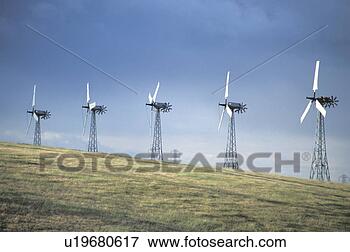 Picture - row of windmills. 
fotosearch - search 
stock photos, 
pictures, images, 
and photo clipart