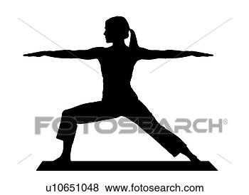 Stock Photo - silhouette of 
a woman posing 
on a yoga mat. 
fotosearch - search 
stock photos, 
pictures, images, 
and photo clipart