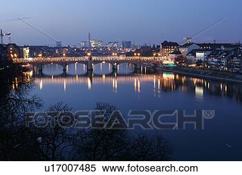 Stock Image - mittlere brucke 
- basel switzerland. 
fotosearch - search 
stock photos, 
pictures, images, 
and photo clipart