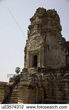 Stock Photo - angkor wat temple 
steps and tower. 
fotosearch - search 
stock photos, 
pictures, images, 
and photo clipart