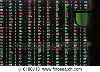 Stock Photo - female trader 
looking at a screen 
of stock market 
prices. fotosearch 
- search stock 
photos, pictures, 
images, and photo 
clipart