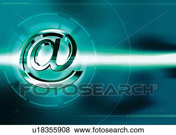 Stock Photo - digital composition 
of stylized internet 
symbol on a blue 
background. fotosearch 
- search stock 
photos, pictures, 
images, and photo 
clipart