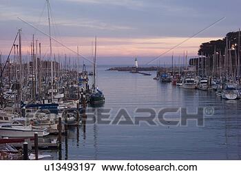 Picture - santa cruz harbor 
at twilight. fotosearch 
- search stock 
photos, pictures, 
images, and photo 
clipart