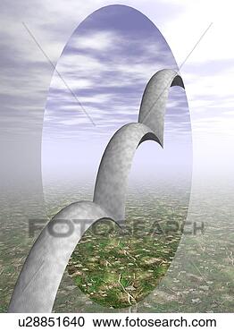 Stock Illustration - arch bridge to 
the sky. fotosearch 
- search clipart, 
illustration, 
drawings and vector 
eps graphics images