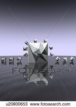 Drawing - metallic square 
blocks on water 
surface. fotosearch 
- search clipart, 
illustration, 
drawings and vector 
eps graphics images