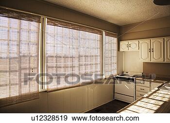 Stock Photograph - traditional kitchen 
with large windows. 
fotosearch - search 
stock photos, 
pictures, images, 
and photo clipart