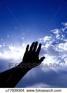 Stock Photo - hand blocking 
out the sun in 
a cloudy blue 
sky. fotosearch 
- search stock 
photos, pictures, 
images, and photo 
clipart