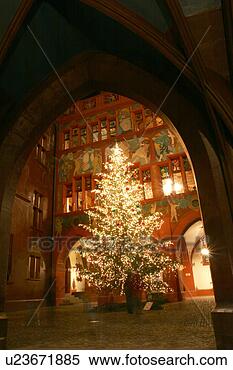 Stock Image - basel city hall 
court-yard as 
seen from doorway. 
fotosearch - search 
stock photos, 
pictures, images, 
and photo clipart