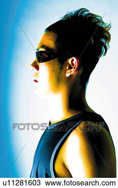Stock Photo - young adult man, 
photography, cg, 
side view. fotosearch 
- search stock 
photos, pictures, 
images, and photo 
clipart