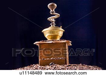 Stock Photograph - schauhuber, coffee, 
indoor photo, 
coffee mill, coffee 
bean, alfred. 
fotosearch - search 
stock photos, 
pictures, images, 
and photo clipart