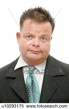 Stock Image - overweight man 
wearing suit and 
tie, portrait. 
fotosearch - search 
stock photos, 
pictures, images, 
and photo clipart