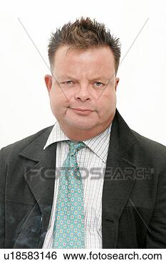 Stock Photo - overweight man 
wearing suit and 
tie, portrait. 
fotosearch - search 
stock photos, 
pictures, images, 
and photo clipart