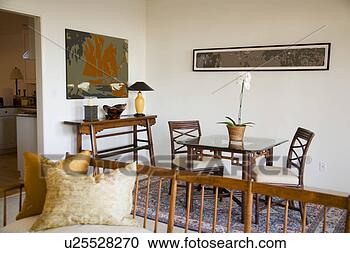 Stock Photography - wood sofa and 
dining table. 
fotosearch - search 
stock photos, 
pictures, images, 
and photo clipart