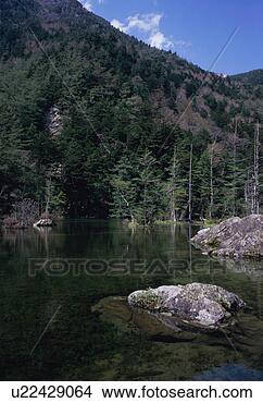 Stock Photo - myojin pond in 
kamikochi, nagano 
prefecture, japan. 
fotosearch - search 
stock photos, 
pictures, images, 
and photo clipart
