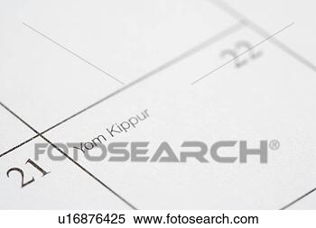 Stock Image - close up of calendar 
displaying yom 
kippur. fotosearch 
- search stock 
photos, pictures, 
images, and photo 
clipart