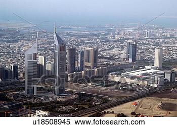 Stock Image - dubai, aerial, 
dubai, emirates, 
towers, sheikh, 
zayed. fotosearch 
- search stock 
photos, pictures, 
images, and photo 
clipart