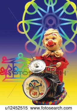 Stock Illustration - toy doll, clown, 
front view. fotosearch 
- search clipart, 
illustration, 
drawings and vector 
eps graphics images